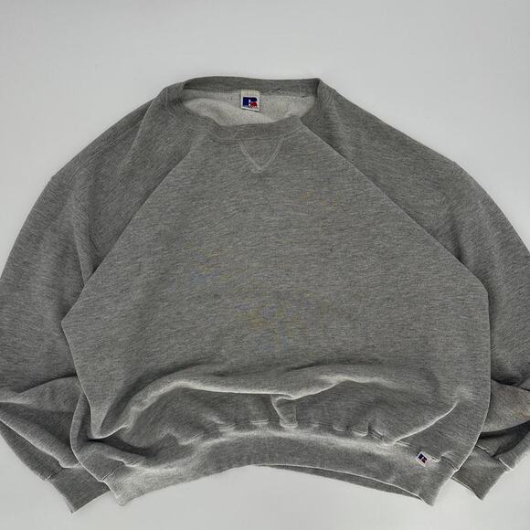 Vintage Russell Single V Gray Sweatshirt Mens size XXL thrashed - Picture 2 of 6